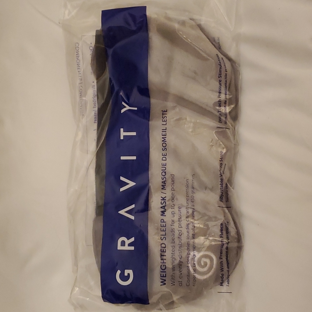 Gravity weighted sleep mask